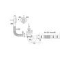 Сифон для ванної кімнати Zerix SV-01-A 1 1/2" прямоточний з випуском і переливом (ZX4957)