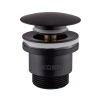 Донный клапан для умывальника Koer PW-01-05 1 1/4'' (кнопка) (Черный) (KR3403)