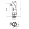 Комплект арматуры Koer KT-0303-1/2" спускная и наполнительная с боковым подключением, 1/2" (KR5340)