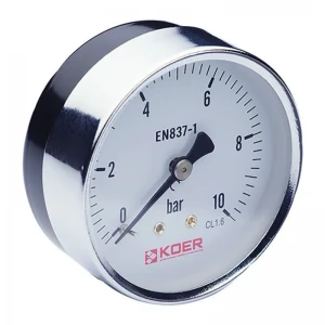 Манометр аксиальный KOER KM.611A 1/4''-1/2'' (D 63мм 0-10 bar) (KR5060)