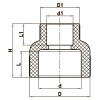 Муфта редукційна ВВ 63x40 PPR Koer K0039.PRO (KP0047)