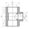 Трійник редукційний 110x63x110 PPR Koer K0228.PRO (KP2593)