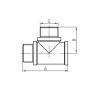 Трійник ВЗЗ Koer KF.T06FMM.WN - 1/2'' (без нікелю) (KR3031)