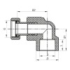 Кут з накидною гайкою 25x3/4F PPR Koer K0145.PRO (KP0183)