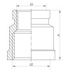 Муфта редукційна 3/4"х1" (хром) Koer KF.C0810.chr (KF0120)