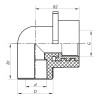 Кут інсталяційний для гіпсокартонних стін ВР 20x1/2F PPR Koer K0189.PRO (KP0244)