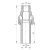 Розбірне різьбове з'єднання ЗР 32x1M PPR Koer K0239.PRO (KP2604)