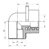 Угол установочный для гипсокартонных стен ВР 20x1/2F PPR Koer K0189.PRO (KP0244)