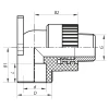 Угол установочный НР 25x1/2M PPR Koer K0125.PRO (KP0150)