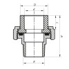 Згін-американка ЗР 25x3 / 4M PPR Koer K0136.PRO (KP0172)