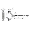 Хомут трубний оцинкований Koer KCB.10.G 3" (87-92) сірий (KR2791)