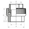 З'єднувальна муфта ВР 40x1.1/4F PPR Koer K0091.PRO (KP0109)