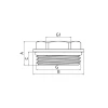 Футорка з ущільнювальним кільцем Koer KF.F0810-R - 1"x3/4" (KR5048)