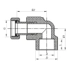 Угол с накидной гайкой 20x1/2F PPR Koer K0144.PRO (KP0182)