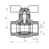 Кран шаровый PPR КШ Koer (бабочка) для горячей воды 20 (Koer K0181.PRO) (KP0234)