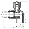 Кран радиаторный 20x1/2 угловой PPR Koer K0157.PRO (KP0201)