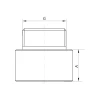 Удлинитель 3/4"-40мм (хром) Koer KF.E08-40.CHR (KF0109)