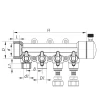 Коллектор распределительный 4-way с фитингом (40x20) PPR Koer K0192.PRO (KP2557)