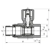 Кран радиаторный 20x1/2 прямой PPR Koer K0159.PRO (KP0204)