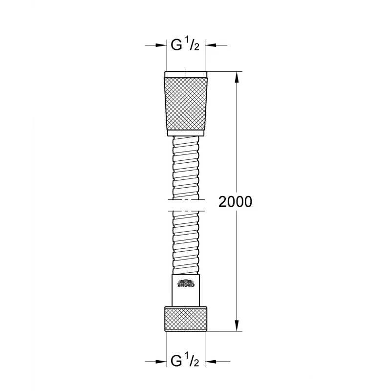 Душовий шланг 2000 Grohe Relexaflex Metal (28140000)