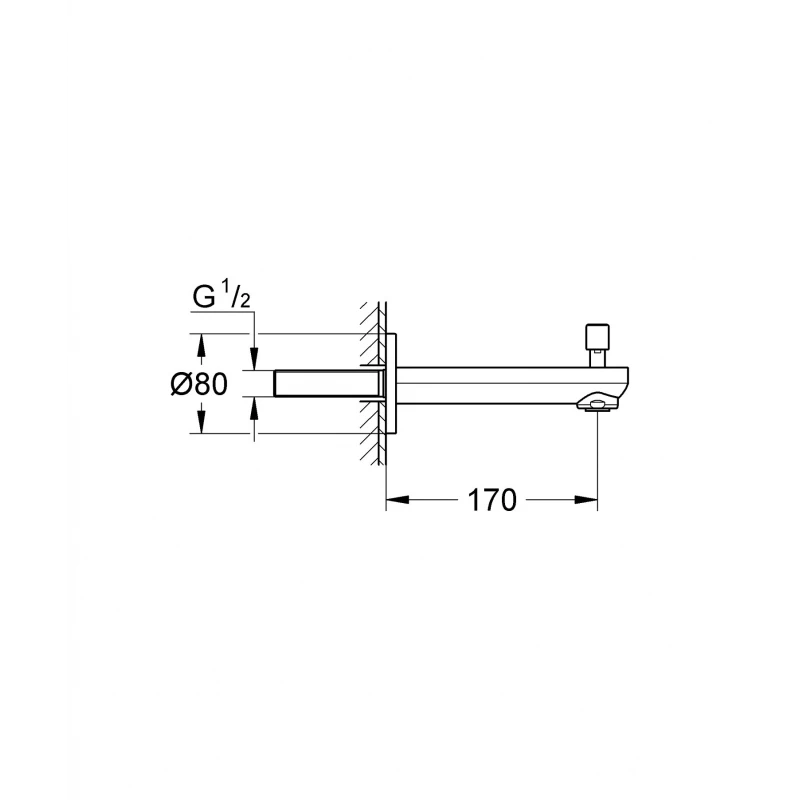 Вилив для ванни Grohe Eurosmart Cosmopolitan (13262000)