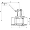 Кран кульовий Koer 3/4" ГГР (KR.214) (KR0042)