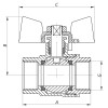 Кран кульовий Koer 1/2" ГГМ (KR.217.B) синій (KR2719)