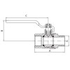 Кран кульовий Koer KG.205 - 3/4" FM ГШВ (газ) (KR4966)