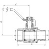 Кран кульовий Koer 1 1/2" ГШР газ (KR.215.G) (KR0126)