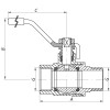 Кран кульовий Koer 1" ГШР (KR.215) (KR0029)