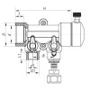 Колектор розподільний 2-way з фітингом Koer K0190.PRO - 40x20 PPR (KP2555)