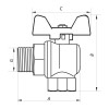 Кран кульовий 1/2" ГШМ (NF.741) Nolf (NF2967)