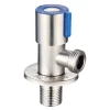 Кран для подключ.сантехприборов Champion VAL-01 1/2x1/2 из нерж.стали SUS304 (синий) (CH6193)