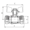 Кран шаровый Koer Wing 16x16 (KR.353) (LL1657)