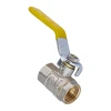Кран шаровой Waterpro WP602-15FFL-Y - 1/2" FFL ГГВ YELLOW, ручка "рычаг" желтая (WP2929)