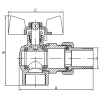 Кран з американкою 3/4" "антіпротечка"(Koer KR.228.W-Gi) кутовий білий (KR0193)