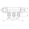 Колектор з кульовими кранами і фитингом Koer KR.1125-2 3/4"x2 ways (KR2835)