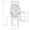 Клапан запобіжний ВЗ 1/2"х3/4" Koer KR.1261 (2.5 бар) (KR3106)