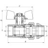 Кран з американкою 1/2" "антіпротечка" (Koer KR.227.W-Gi) білий (KR0190)