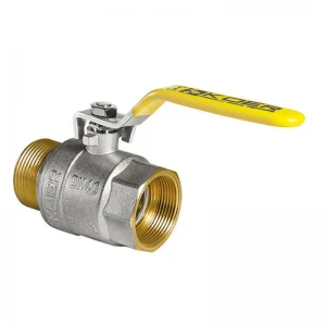 Кран кульовий KOER KR.215.G - 1 1/4" FM ГШВ YELLOW, ручка "важіль" жовта (KR0125)