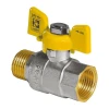 Кран кульовий KOER KR.218.G - 1" FM ГШМ YELLOW, ручка "метелик" жовта (KR0096)