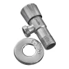Кран для подключ. сантехприборов Zerix VAL-04-1/2x1/2 с нерж. ст.SUS304 (ZX4800)