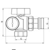 Кран з американкою "антипротечка" з термометром Koer KR.1033-Gi - 1'' (KR2894)