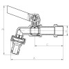 Кран поливу з конектором для швидкого підключення KOER KR.259 - 1/2" (KR3128)