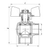 Кран кульовий Koer 1/2" ГШМ кутовий (KR.208) (KR2805)