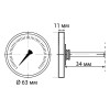 Термометр аксіальний із занурювальним гільзою Koer KT.671A D = 63мм 1/2 '' (KR2899)