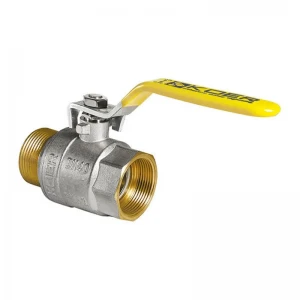 Кран кульовий KOER KR.215.G - 3/4" FM ГШВ YELLOW, ручка "важіль" жовта (KR0117)