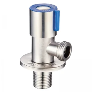 Кран для подключ.сантехприборов Champion VAL-01 1/2x1/2 из нерж.стали SUS304 (синий) (CH0320)