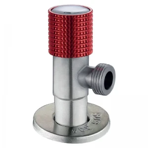Кран для подключения сантехприборов Mixxus VAL-09-1/2x1/2 с нерж. стали SUS304 (красный) (MI6217)