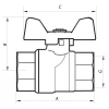Кран шаровый 3/4" ГГБ (NF.711) Nolf (NF2943)